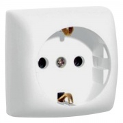 Розетка Legrand Oteo с заземление белая