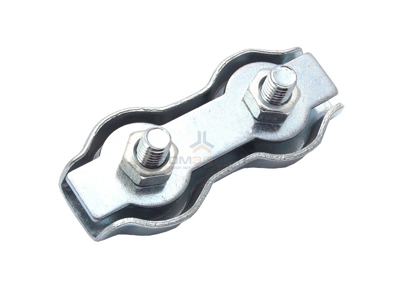 Зажим стальной 10мм Duplex для троса оцинкованный