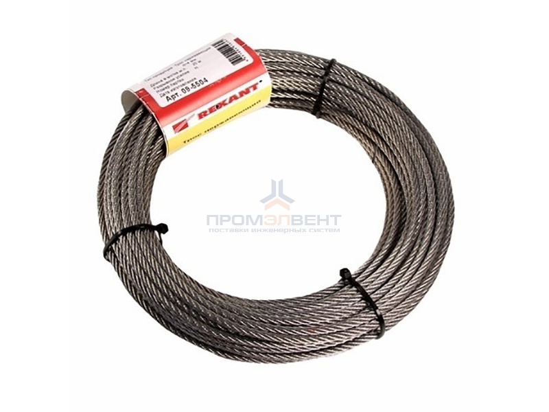 Трос нержавеющий d4мм, моток 20 метров