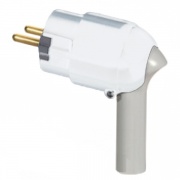 Вилка Legrand с заземлением 16А с рычагом для извлечения белая