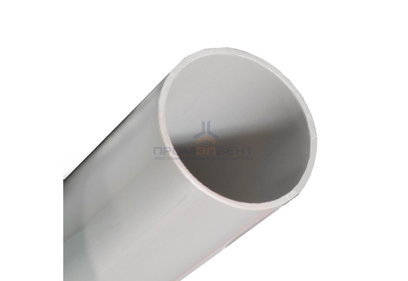 Труба ПВХ жёсткая гладкая д.50мм, лёгкая, цвет серый [2м/шт, уп.10м]