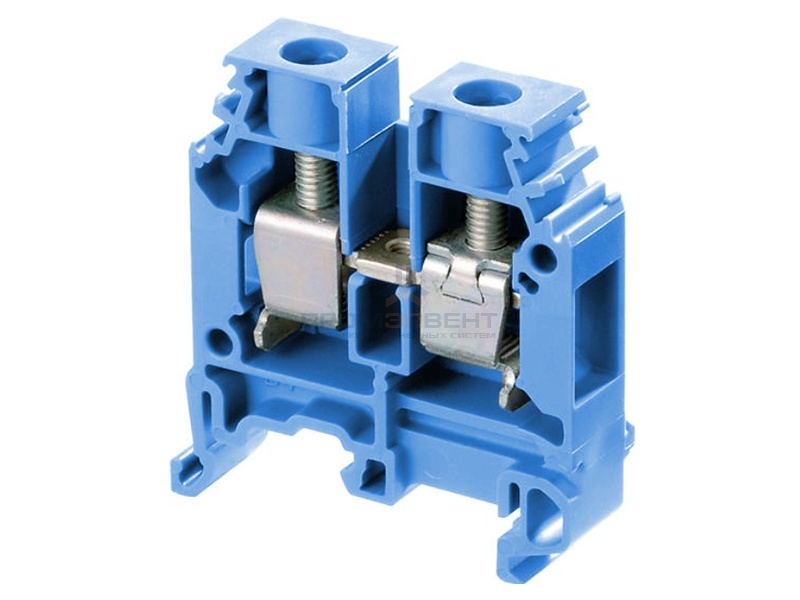 Клеммник ABB М10/10 N на DIN-рейку 10мм.кв. синий